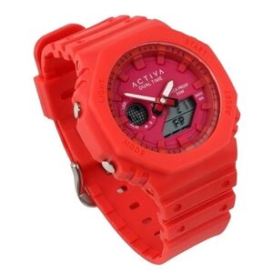 ACW423-011 Activa Recon X Digital Unisex 45.5mm RED Multi Function Watch